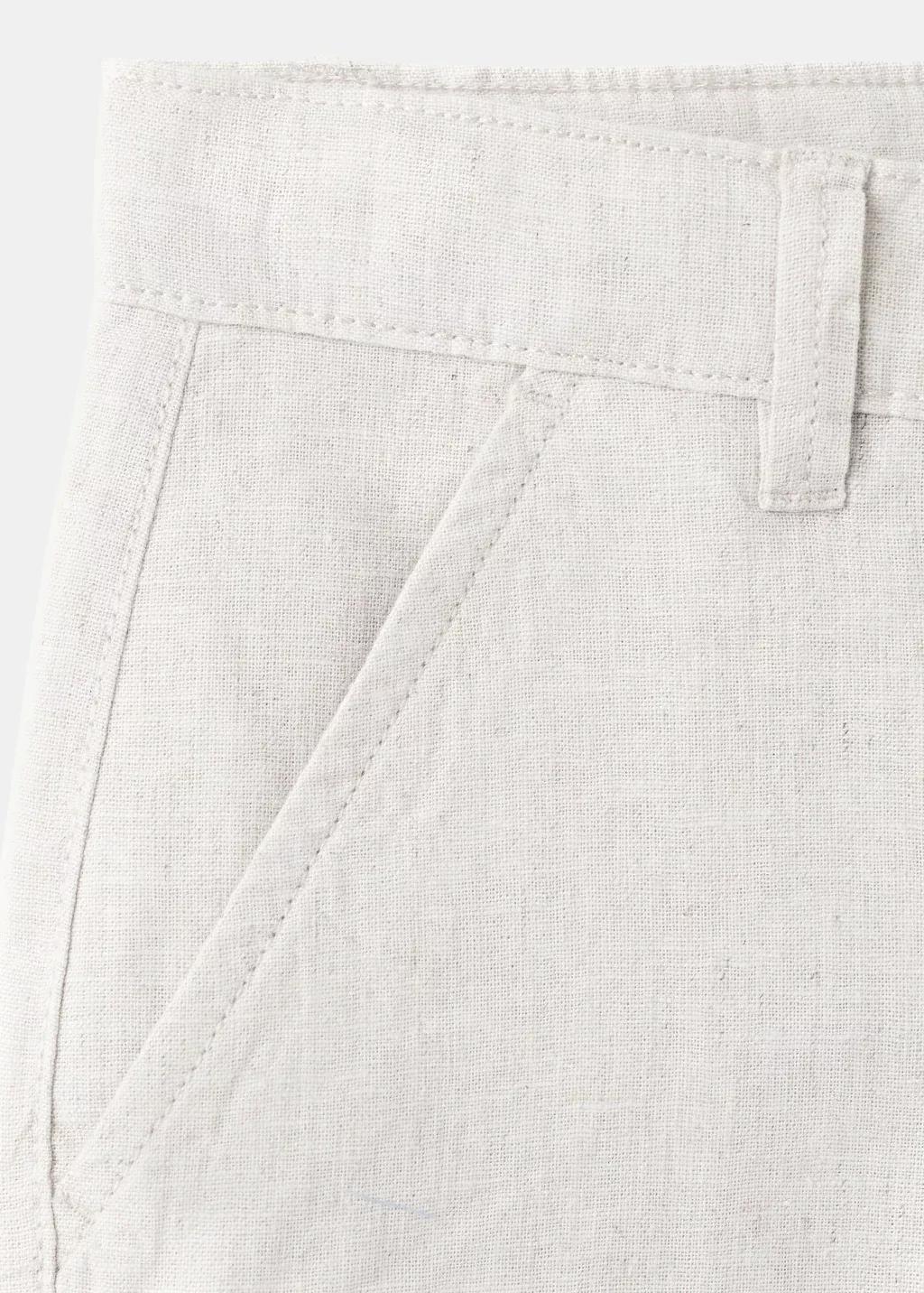 Brown Lt Pastel Linen-Blend Bermuda Shorts, Kids Boy, Light Pastel Brown, large image number 0