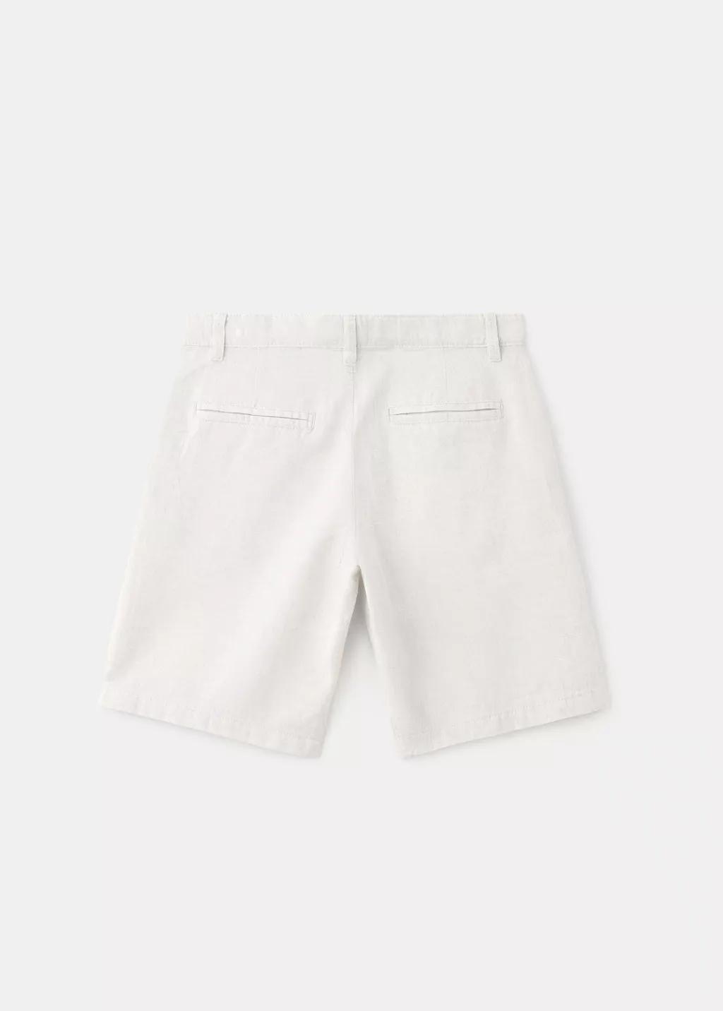 Brown Lt Pastel Linen-Blend Bermuda Shorts, Kids Boy, Light Pastel Brown, large image number 1