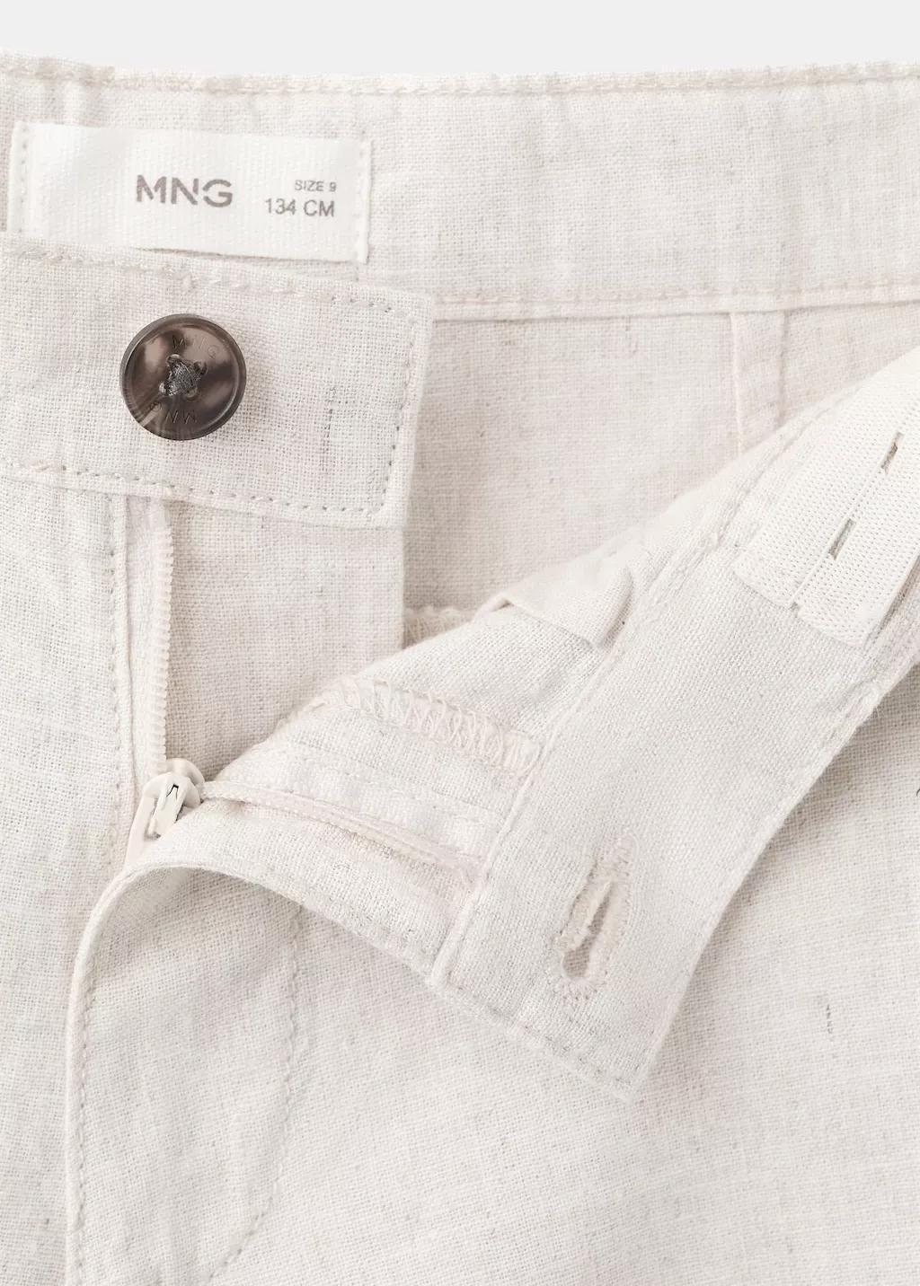 Brown Lt Pastel Linen-Blend Bermuda Shorts, Kids Boy, Light Pastel Brown, large image number 3