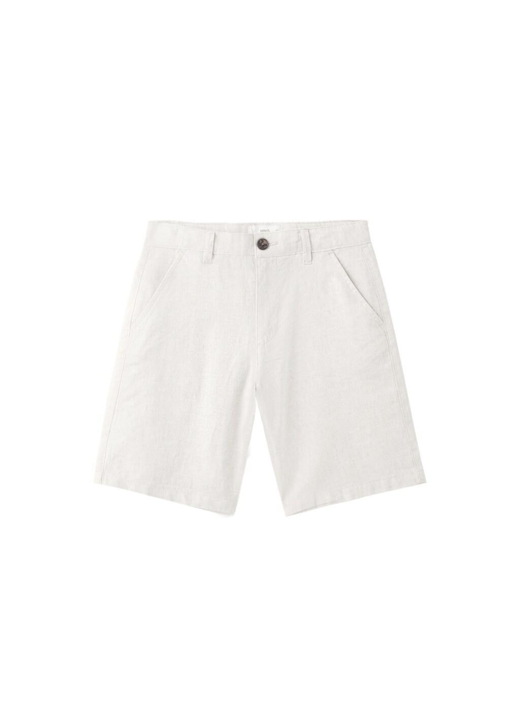 Brown Lt Pastel Linen-Blend Bermuda Shorts, Kids Boy, Light Pastel Brown, large image number 4