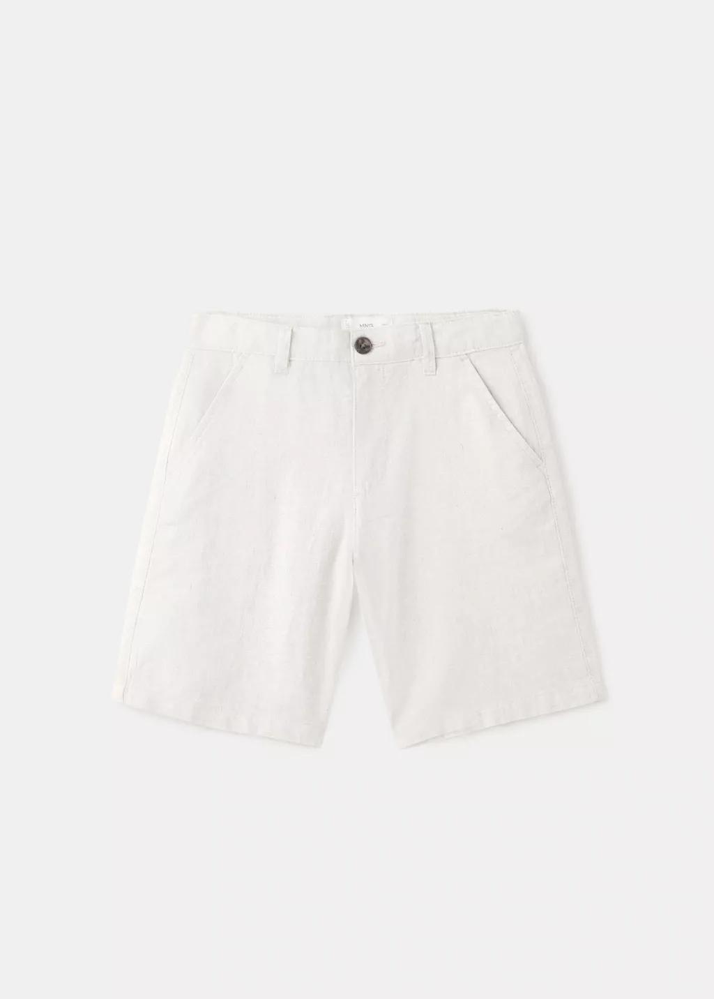Brown Lt Pastel Linen-Blend Bermuda Shorts, Kids Boy, Light Pastel Brown, large image number 5