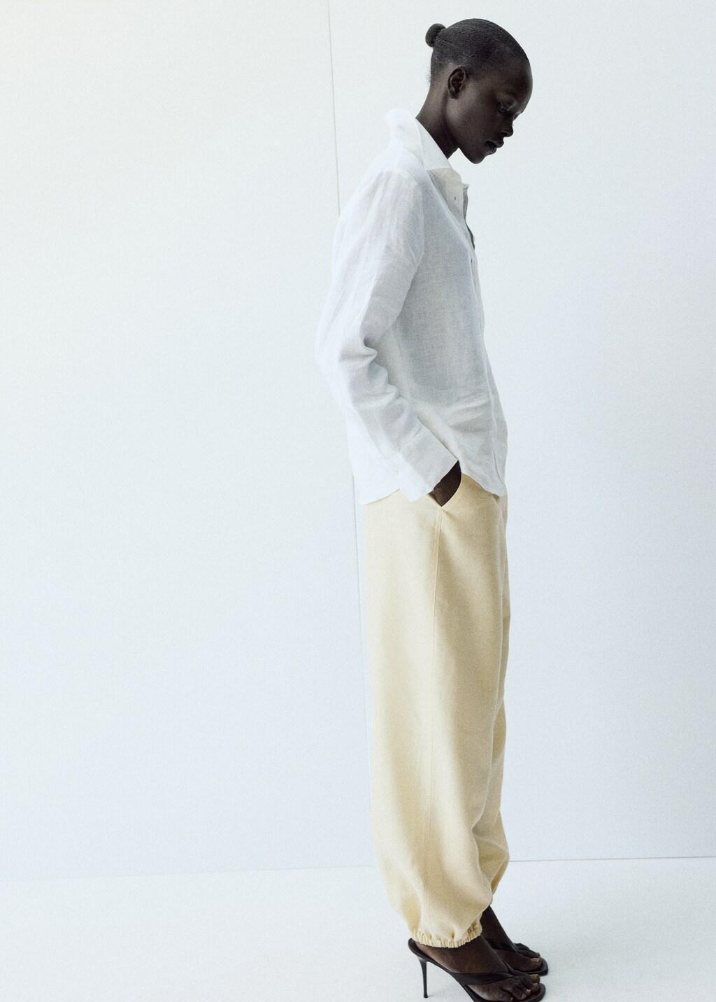 White Pocket Linen Shirt, 0201_02, large