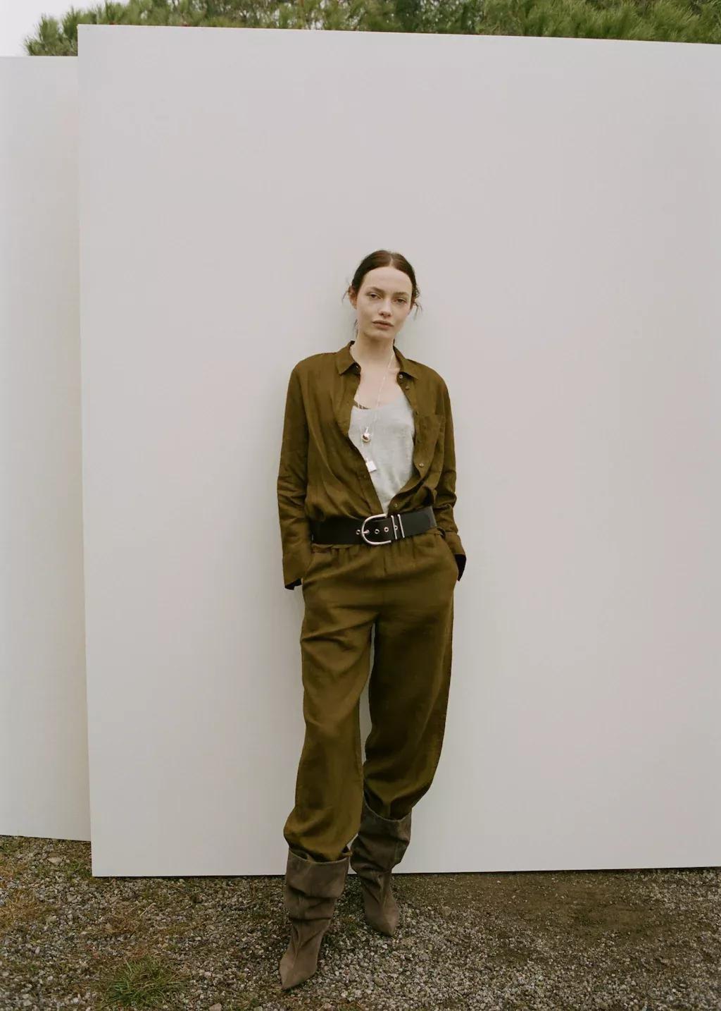 Green Pocket Linen Shirt, 0201_36, medium