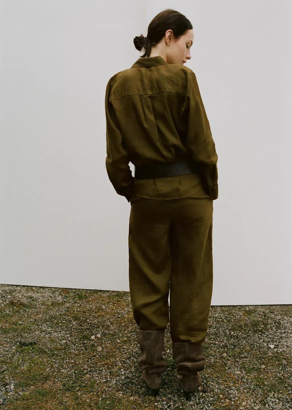 Green Pocket Linen Shirt, 0201_36, large image number 4