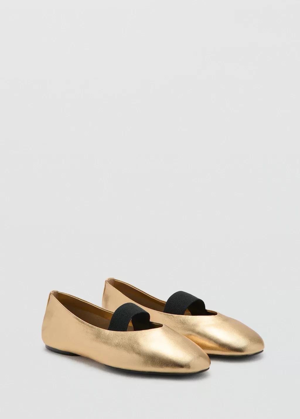 GOLD Strap leather shoes, 0201_OR, large image number 0