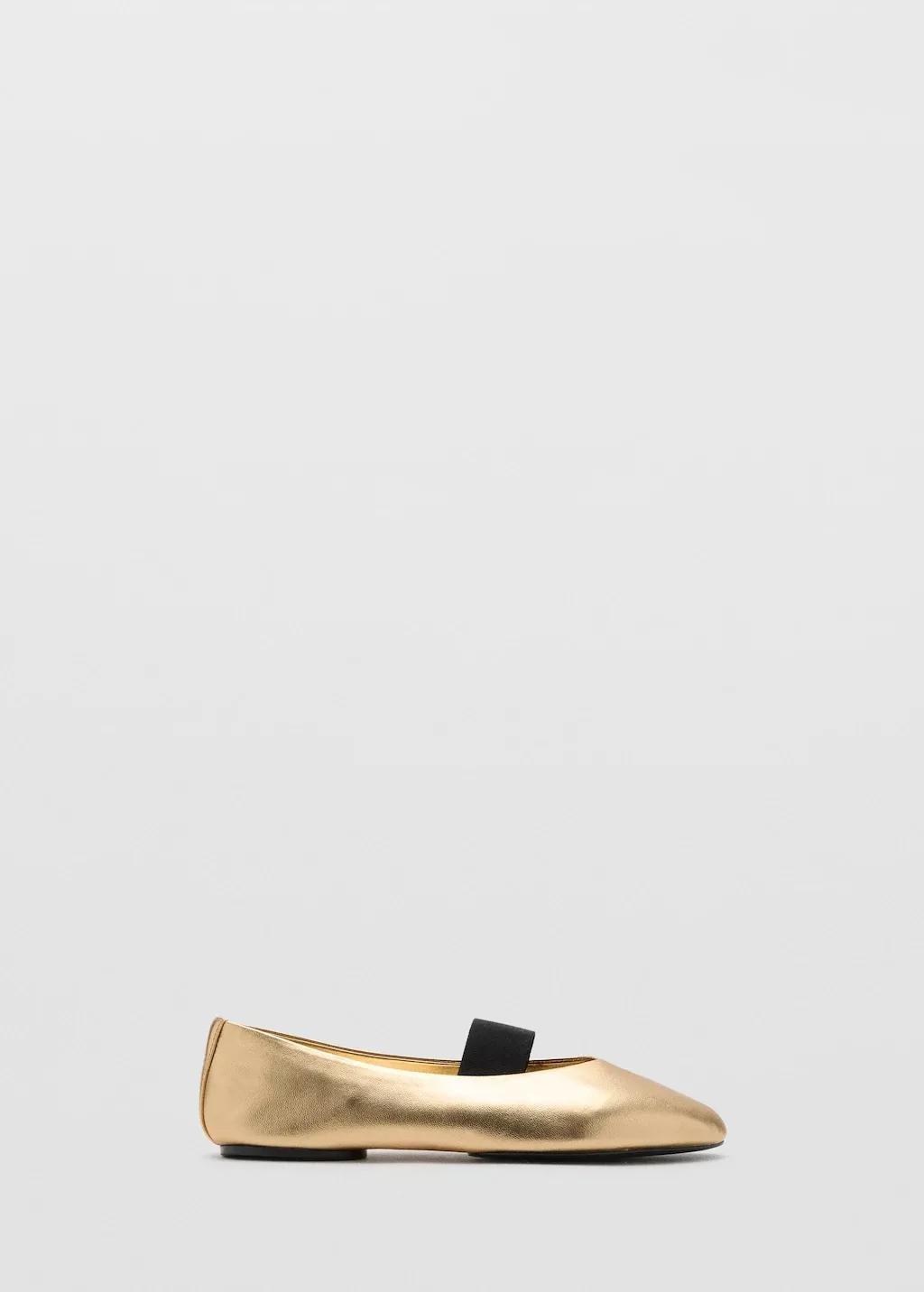 GOLD Strap leather shoes, 0201_OR, large image number 3
