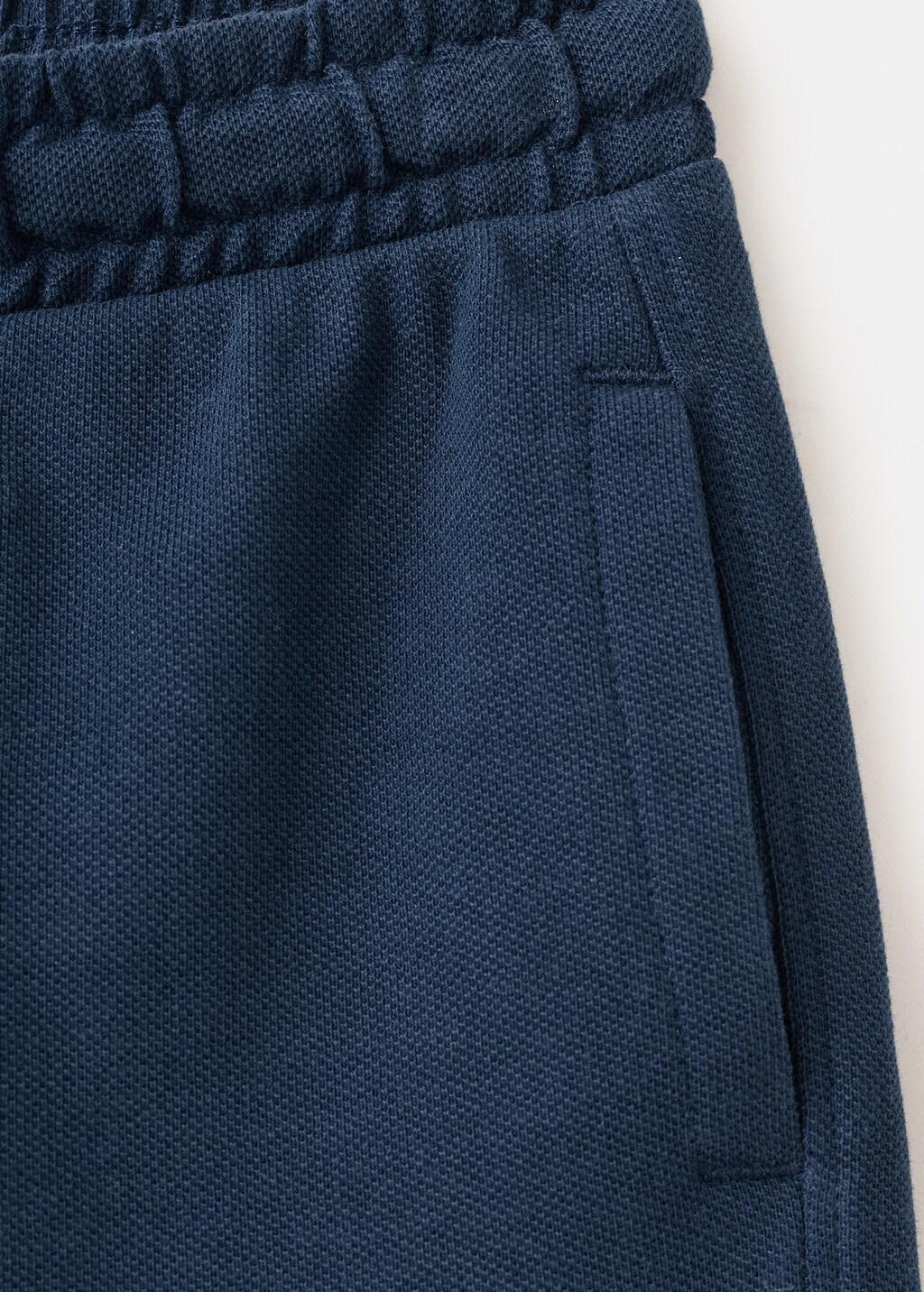 Navy Cotton Shorts With Drawstring, Baby Boys, Navy, large image number 0
