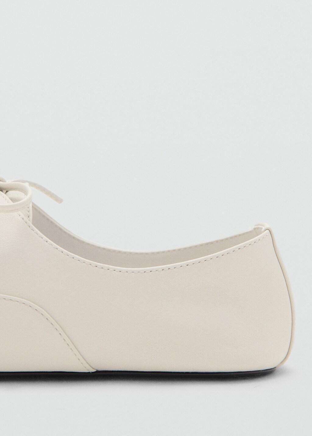LIGHT BEIGE Lace-up leather shoes, 0201_05, medium