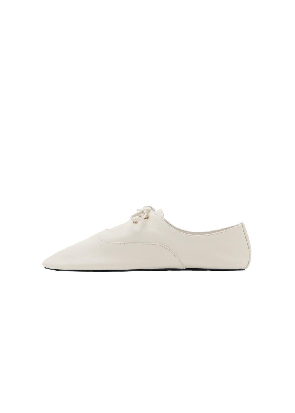 LIGHT BEIGE Lace-up leather shoes, 0201_05, large image number 2