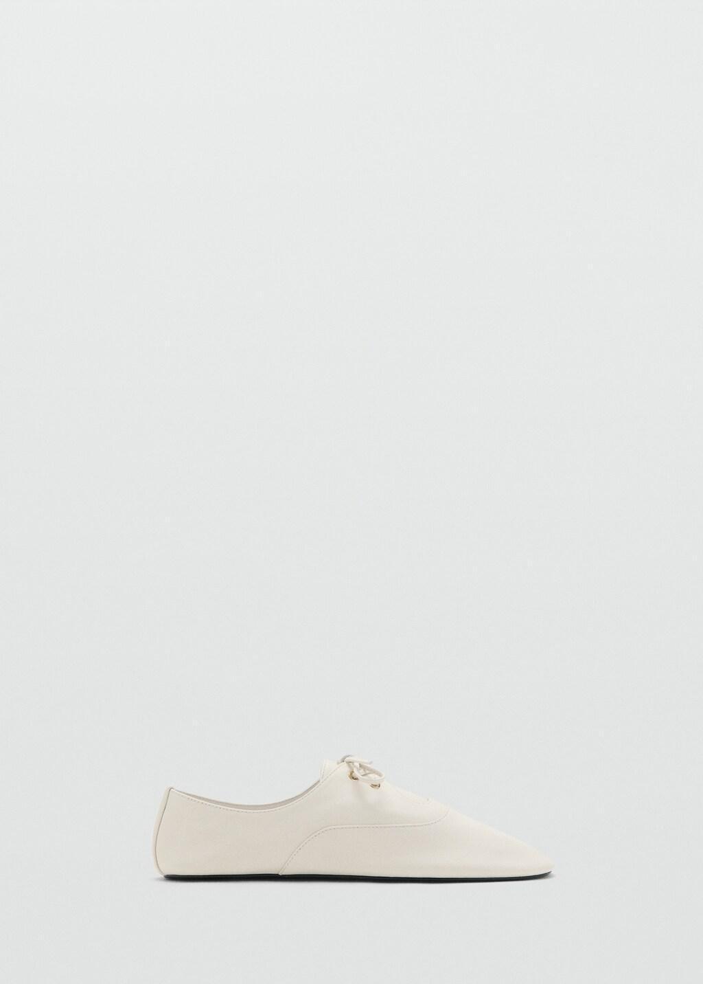 LIGHT BEIGE Lace-up leather shoes, 0201_05, large image number 3