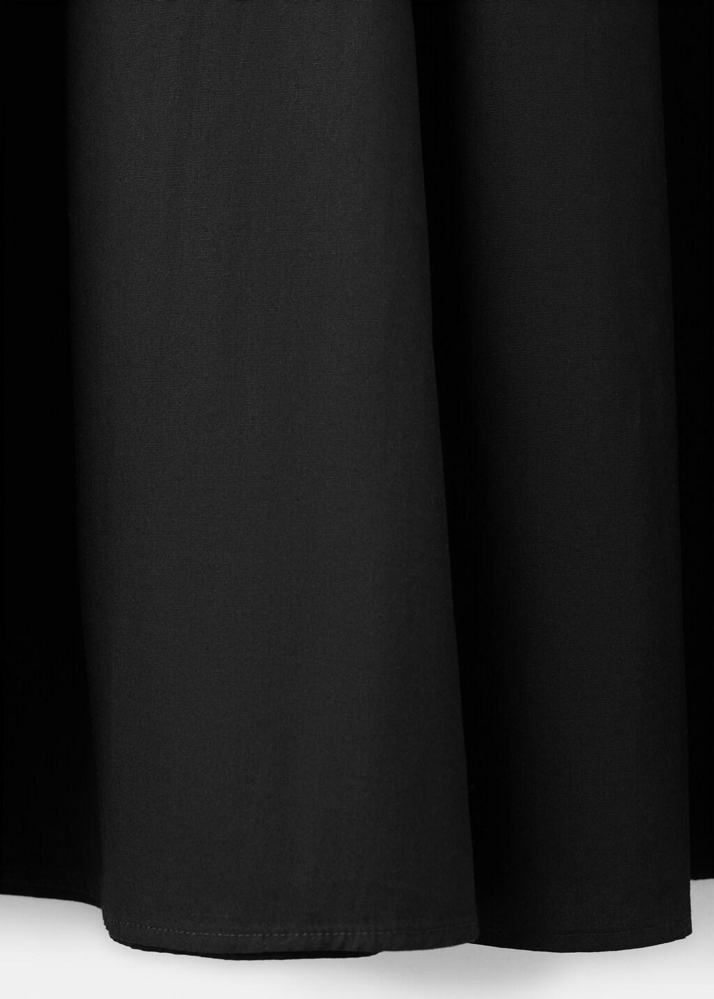 Black Flared Cotton Skirt, Black, large image number 5