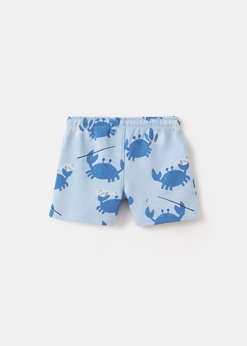 Blue Crab Jogger Bermuda Shorts, Baby Boy, 0201_52, large image number 2