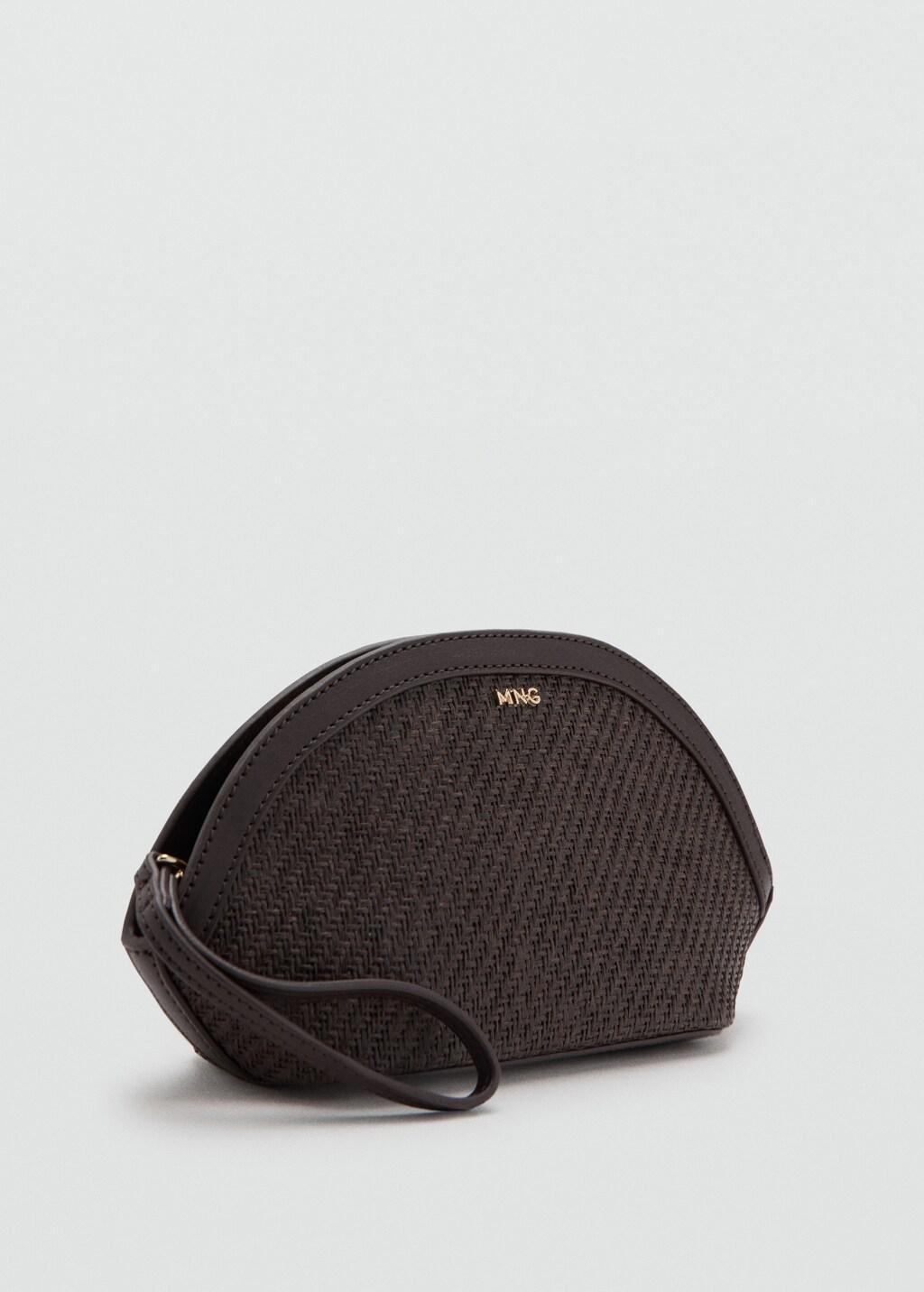 DARK BROWN Natural fibre pouch, 0201_32, large image number 0