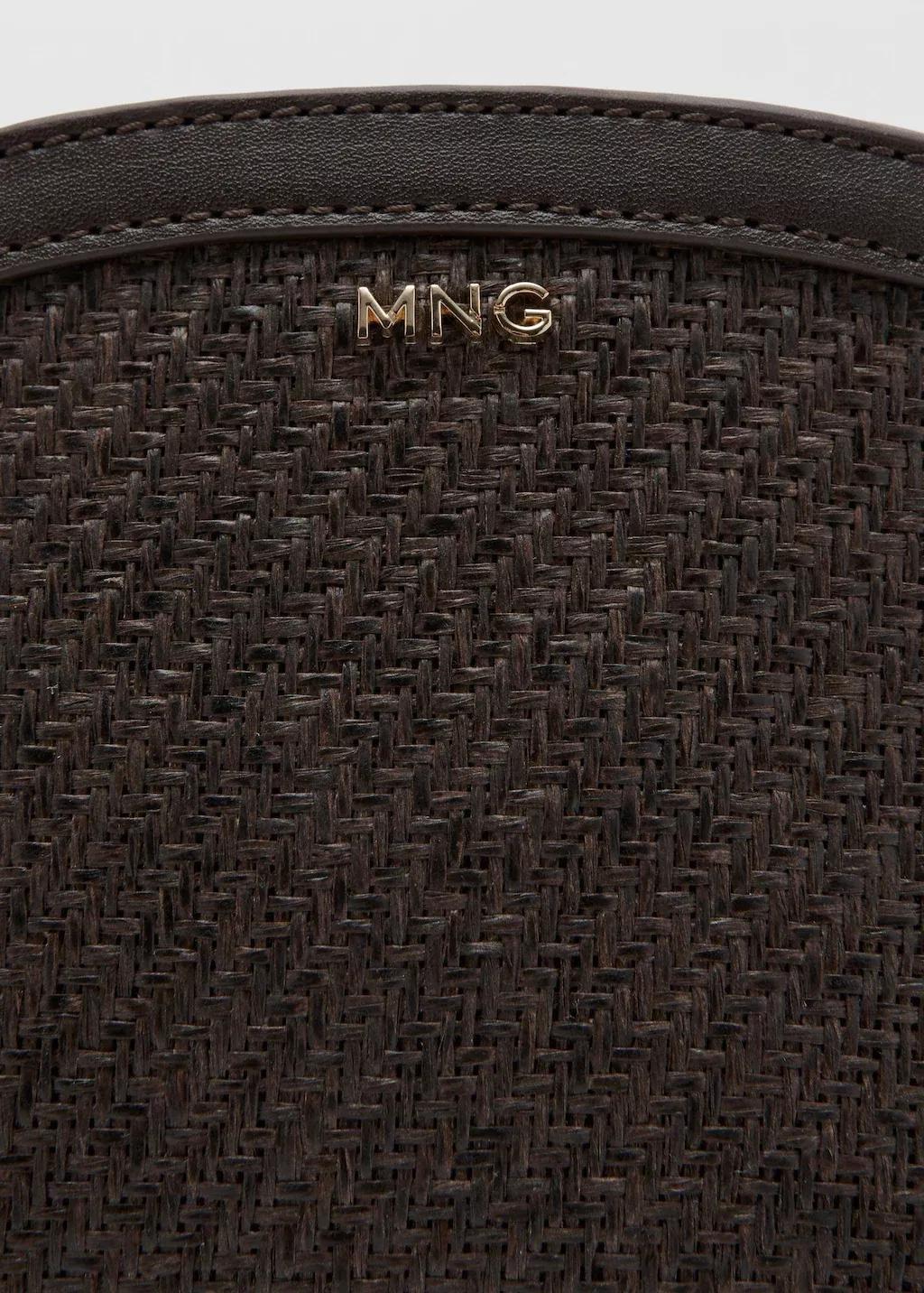 Brown Natural Fibre Pouch, Dark Brown, medium