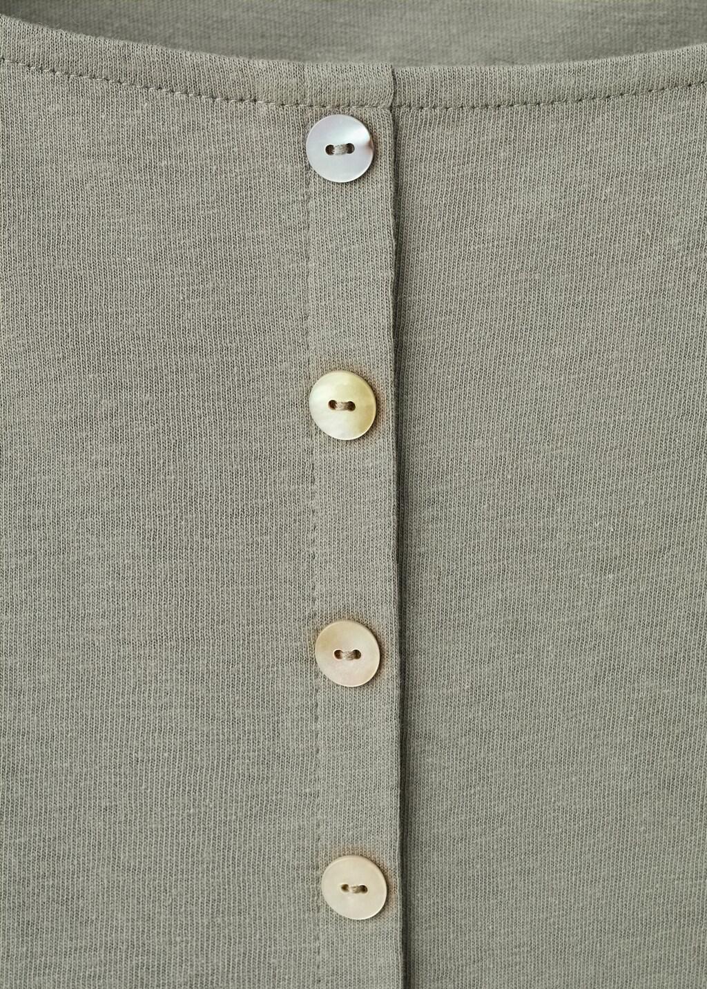 Grey Cotton Gilet With Buttons, 0201_92, large image number 1