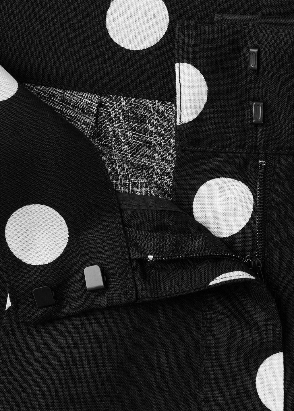 Black Lyocell Polka Dot Shorts, 0201_99, large image number 5