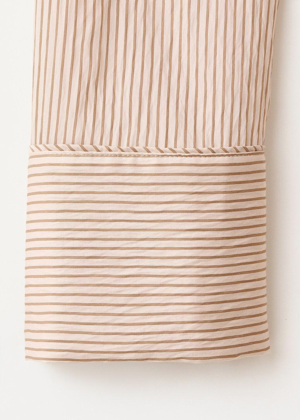 Brown Knot Stripped Blouse, Brown, large image number 5
