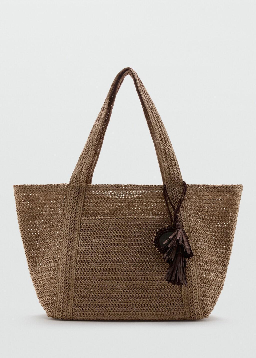 Beige Natural Fibre Tote Bag, 0201_08, large image number 4