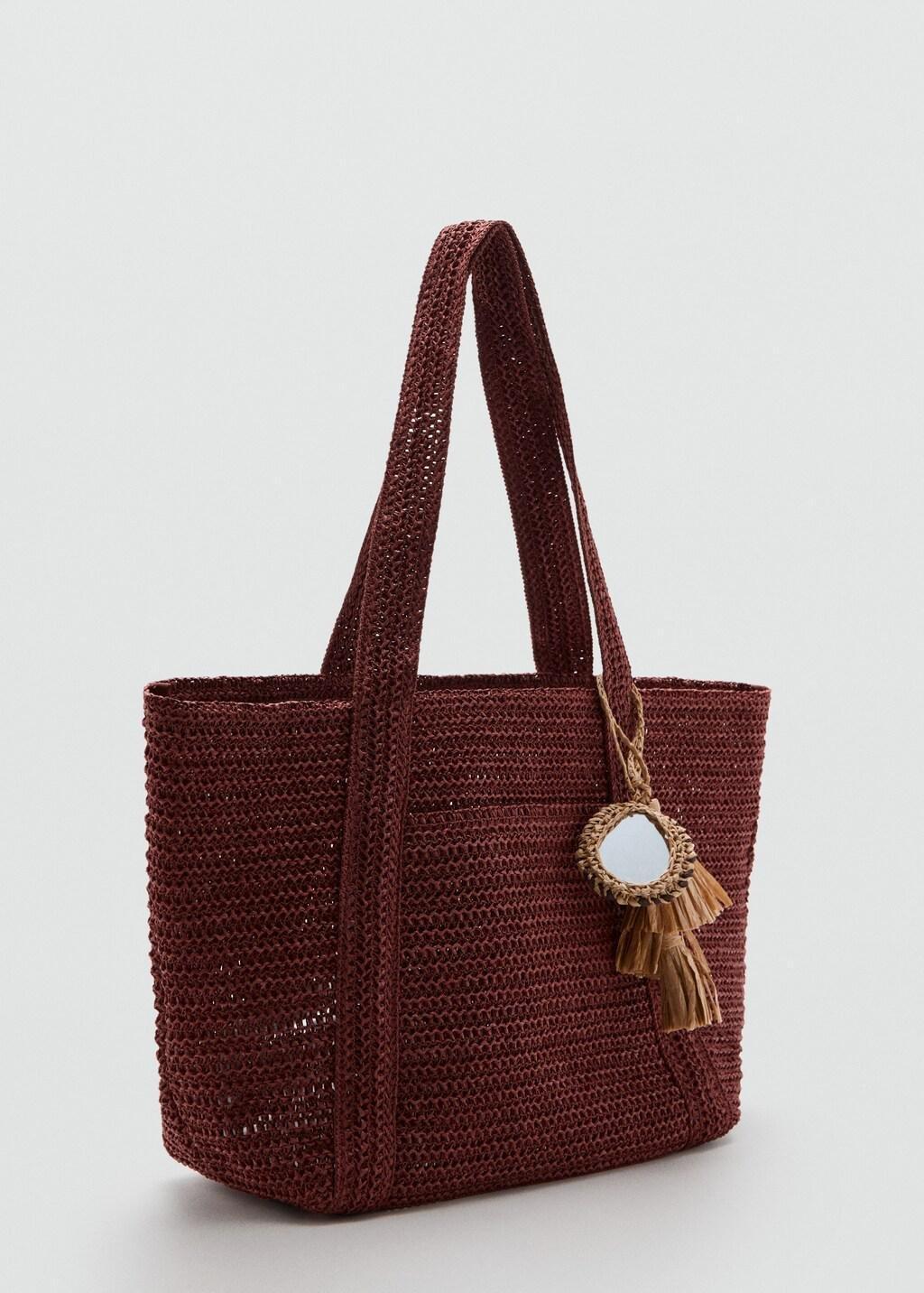 Red Natural Fibre Tote Bag, 0201_78, large image number 0