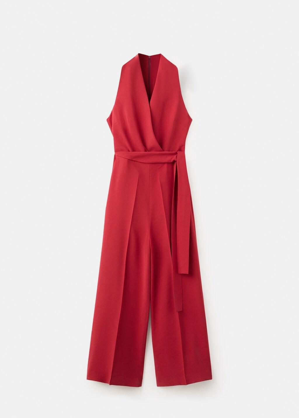 Red Belt Long Jumpsuit, 0201_70, large image number 7