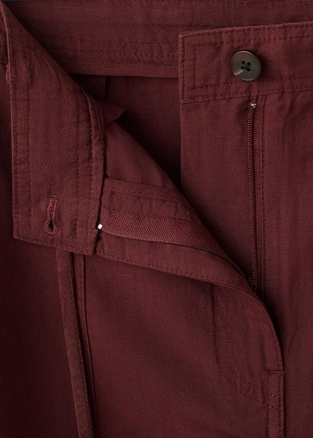 Orange Straight-Fit Lyocell Trousers, 0201_28, large image number 1