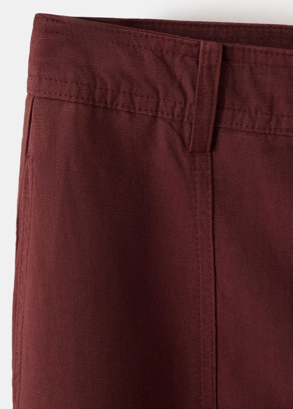Orange Straight-Fit Lyocell Trousers, 0201_28, large image number 4