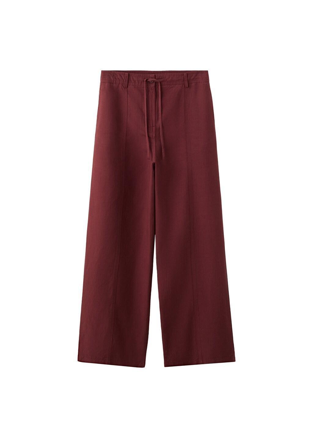 Orange Straight-Fit Lyocell Trousers, 0201_28, large image number 6