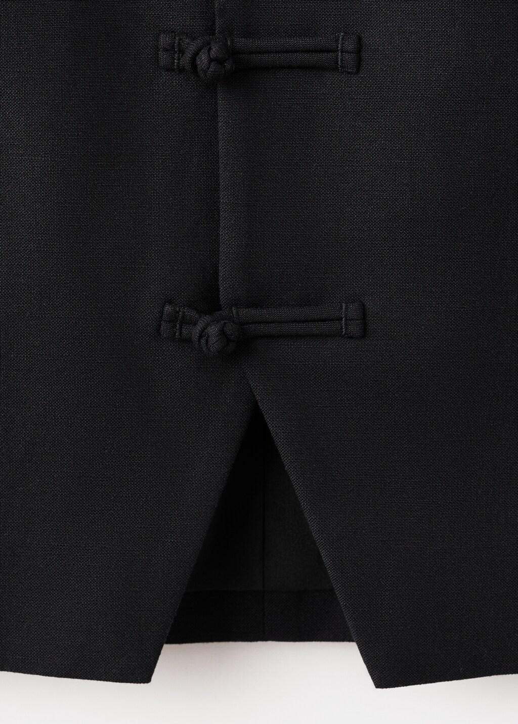 Black Linen Toggle Waistcoat, 0201_99, large image number 1