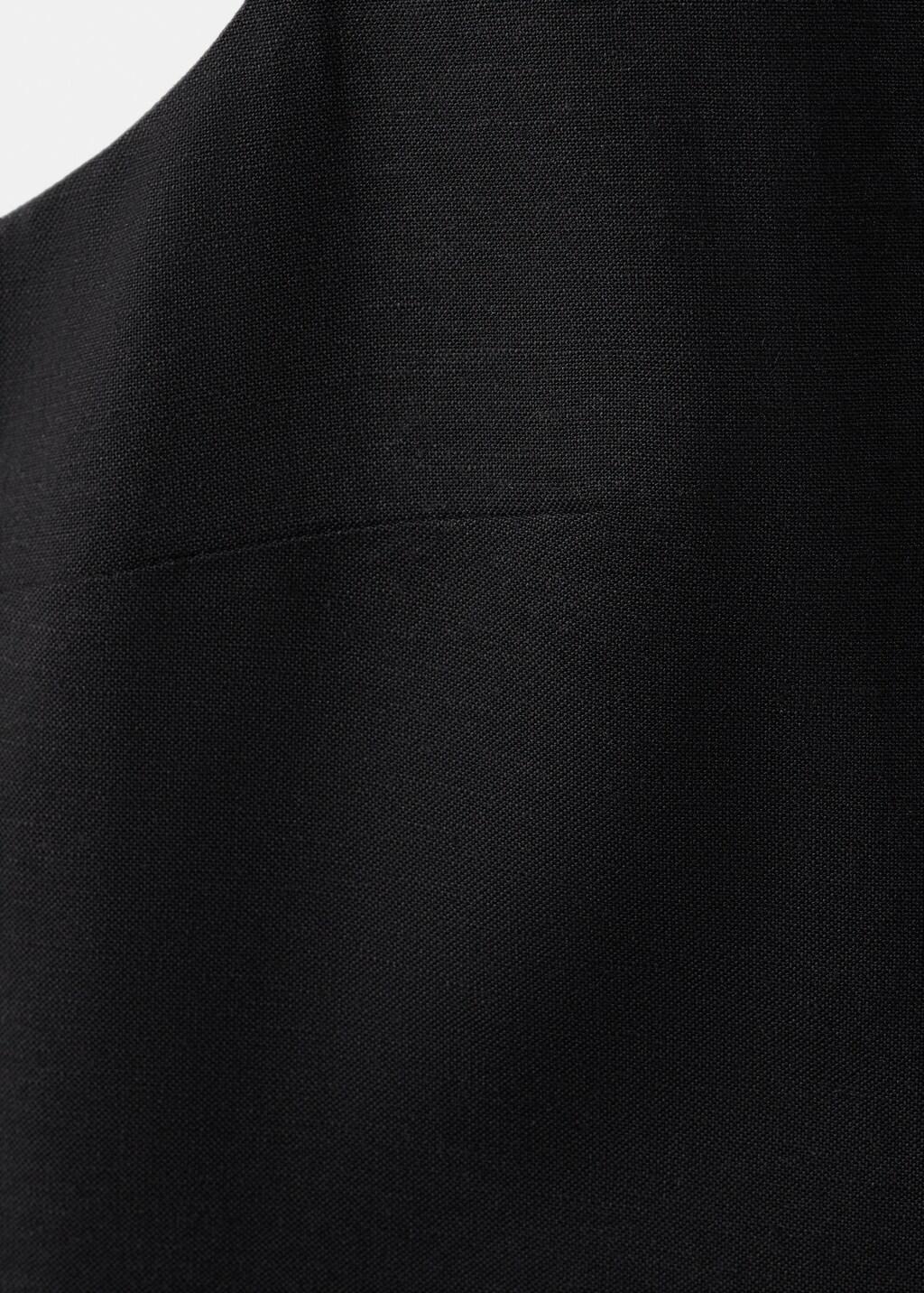 Black Linen Toggle Waistcoat, 0201_99, large image number 5