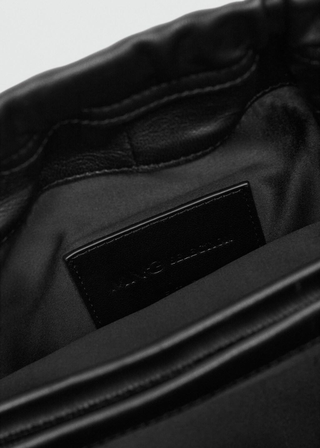 BLACK Leather handbag, 0201_99, large image number 2