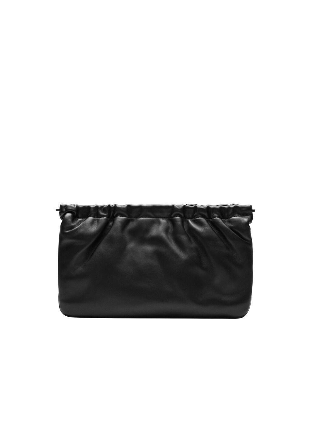 BLACK Leather handbag, 0201_99, large image number 3