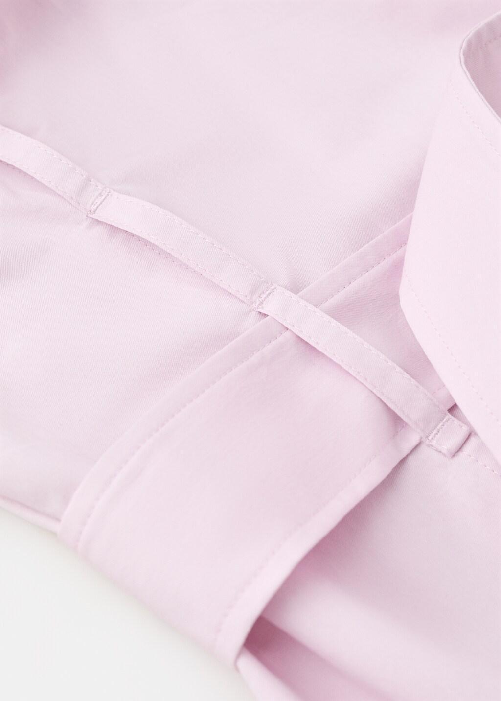 Pink Long Trench Coat With Belt, Pink, large image number 5