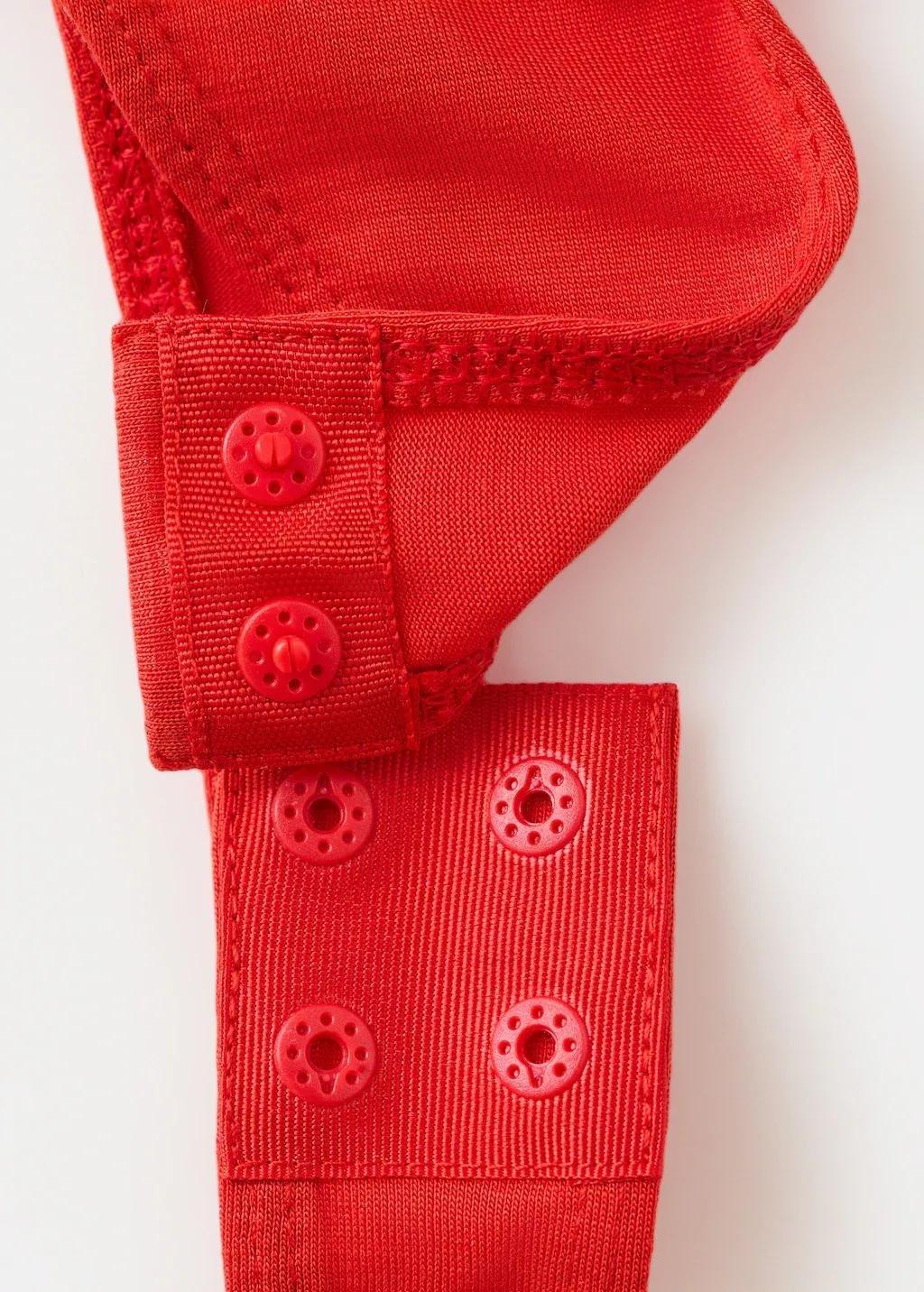 Red Gathered Lyocell Body, Red, large image number 5