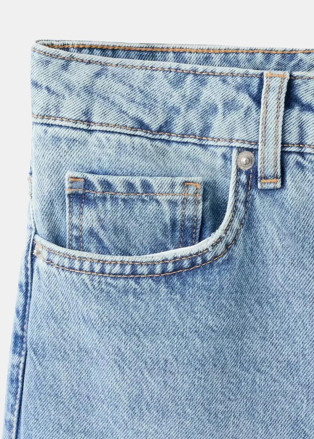 Blue Mid-Rise Straight Jeans, 0201_TM, large image number 5