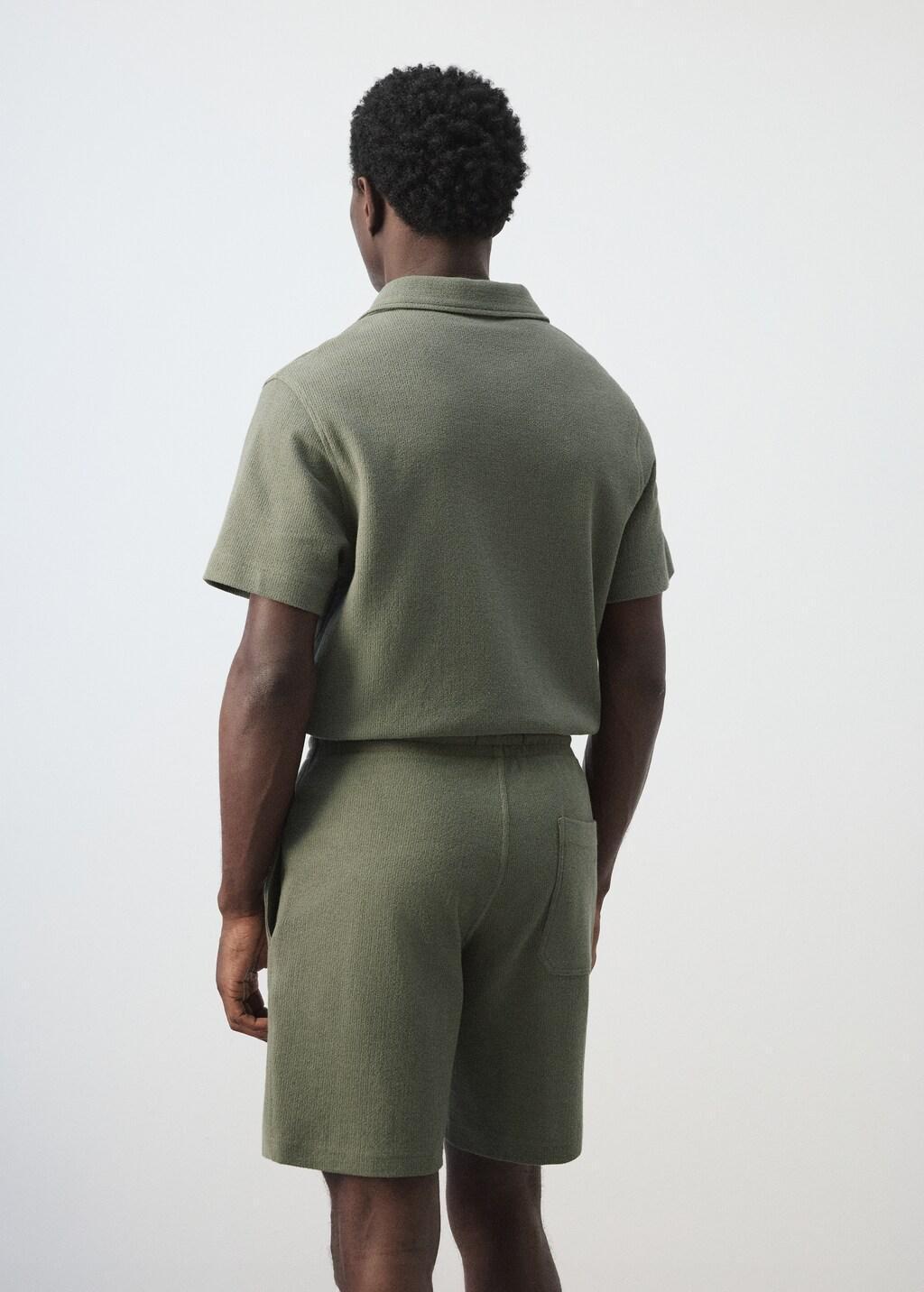 Green Regular-Fit Textured Polo Shirt, Medium Green, large image number 2