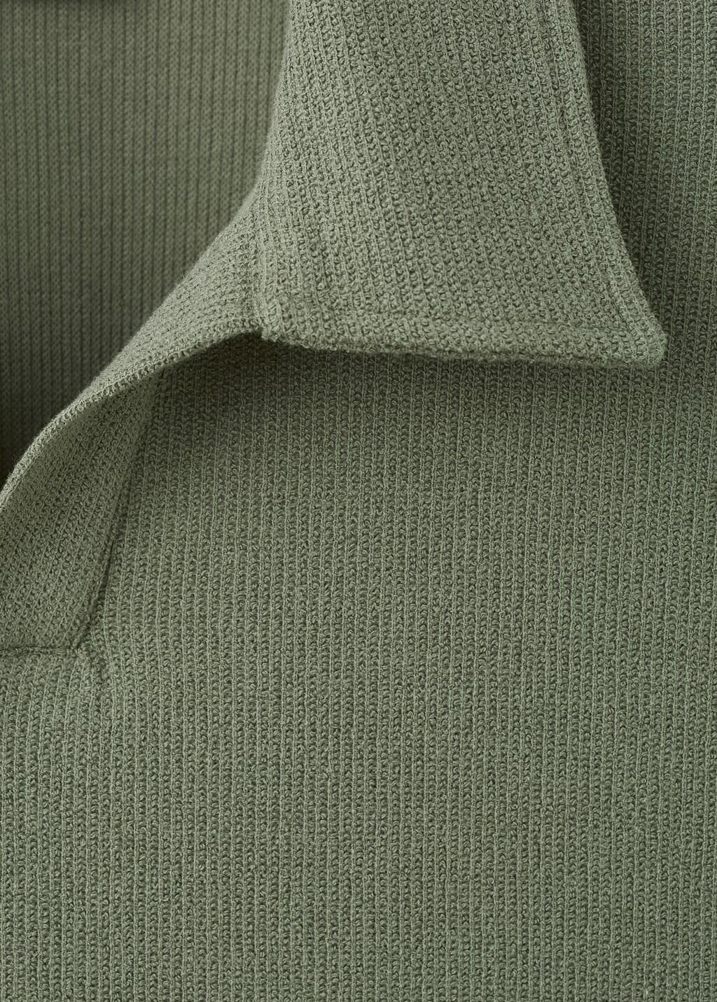 Green Regular-Fit Textured Polo Shirt, Medium Green, large image number 5