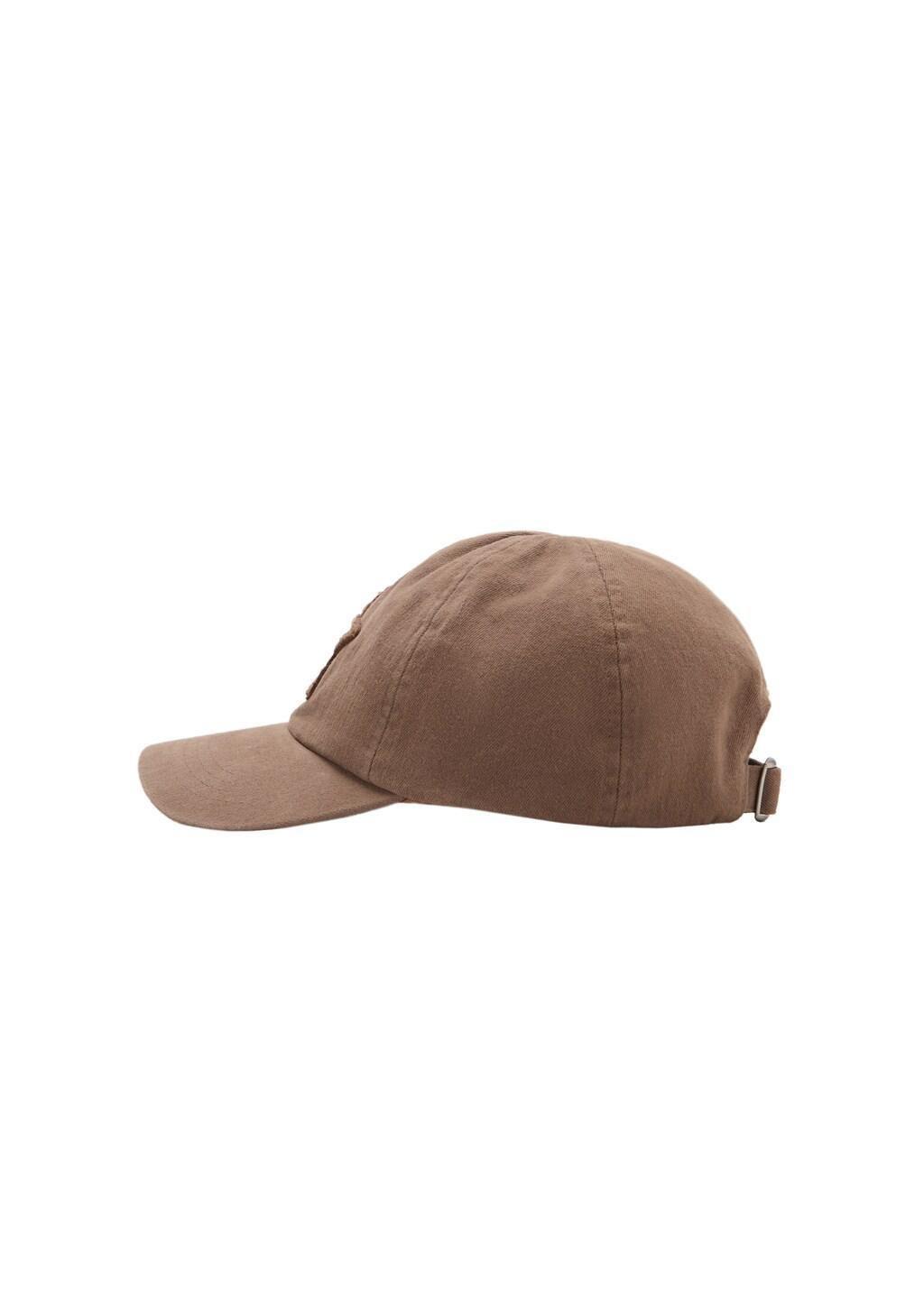 Brown Embroidered Star Cap, Kids Girl, 0201_30, large image number 3