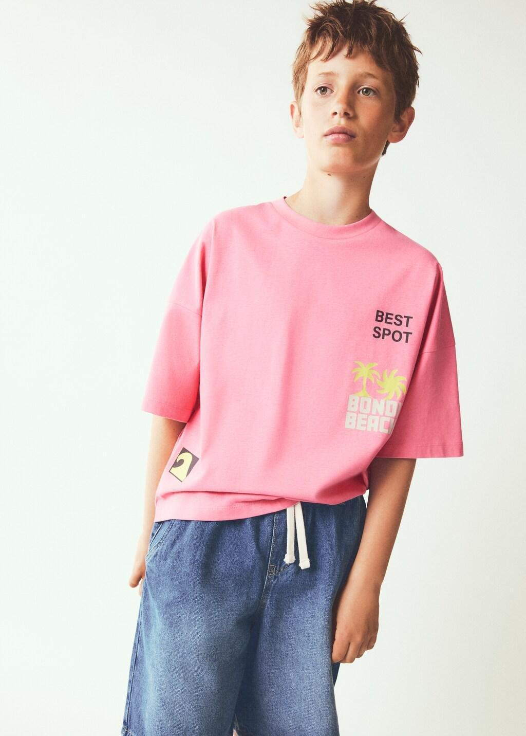 Blue Oversized Denim Bermuda Shorts, Kids Boy, Open Blue, large image number 3