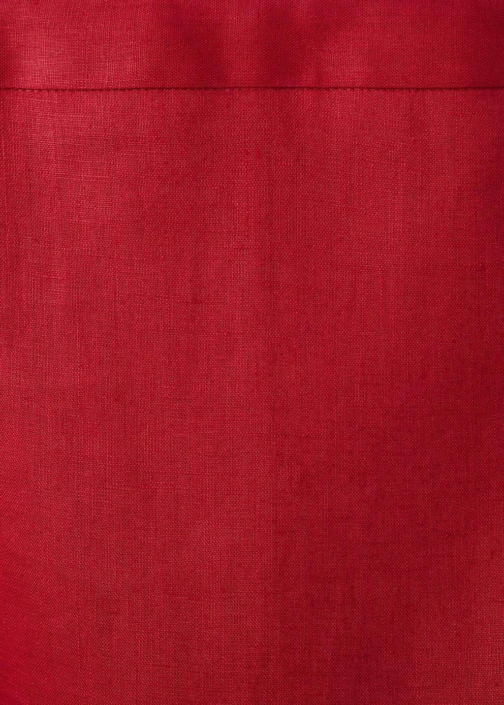 Red Linen Midi Skirt, 0201_70, large image number 5