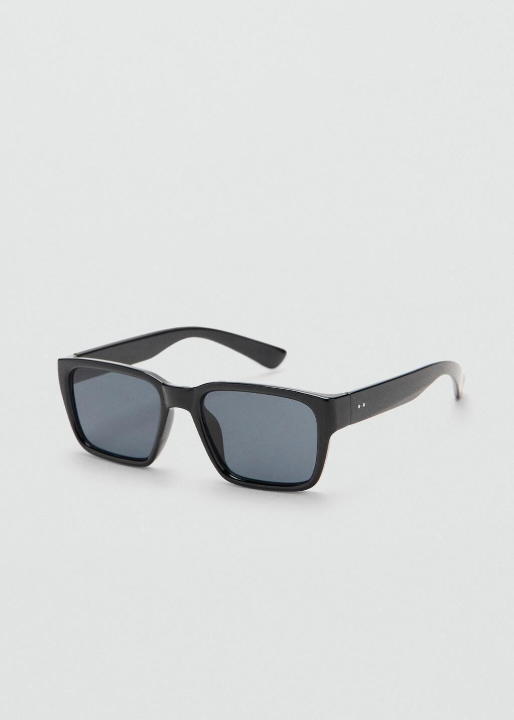 Black Rectangular-Frame Sunglasses, 0201_99, large image number 1
