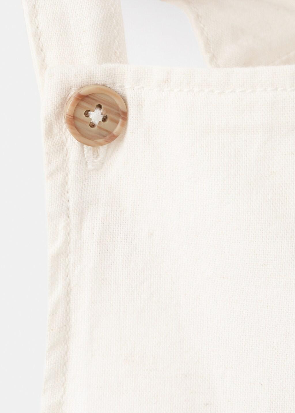 White Cotton Linen Overalls, Baby Boy, 0201_01, large image number 1