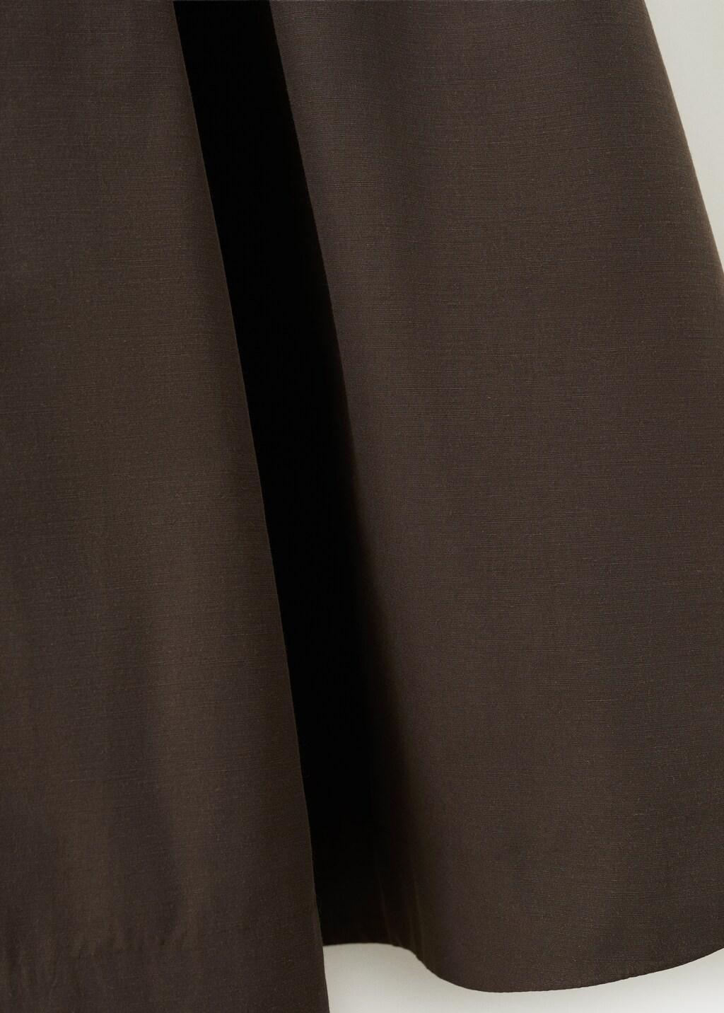 Brown Flared Midi-Skirt, Dark Brown, medium