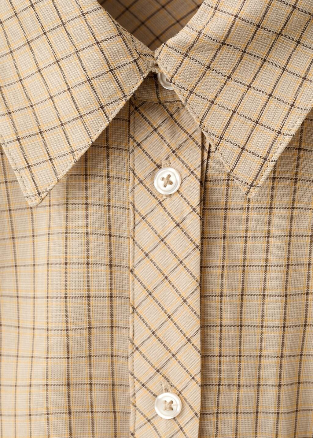 Brown Cotton Checked Shirt, 0201_30, large image number 1