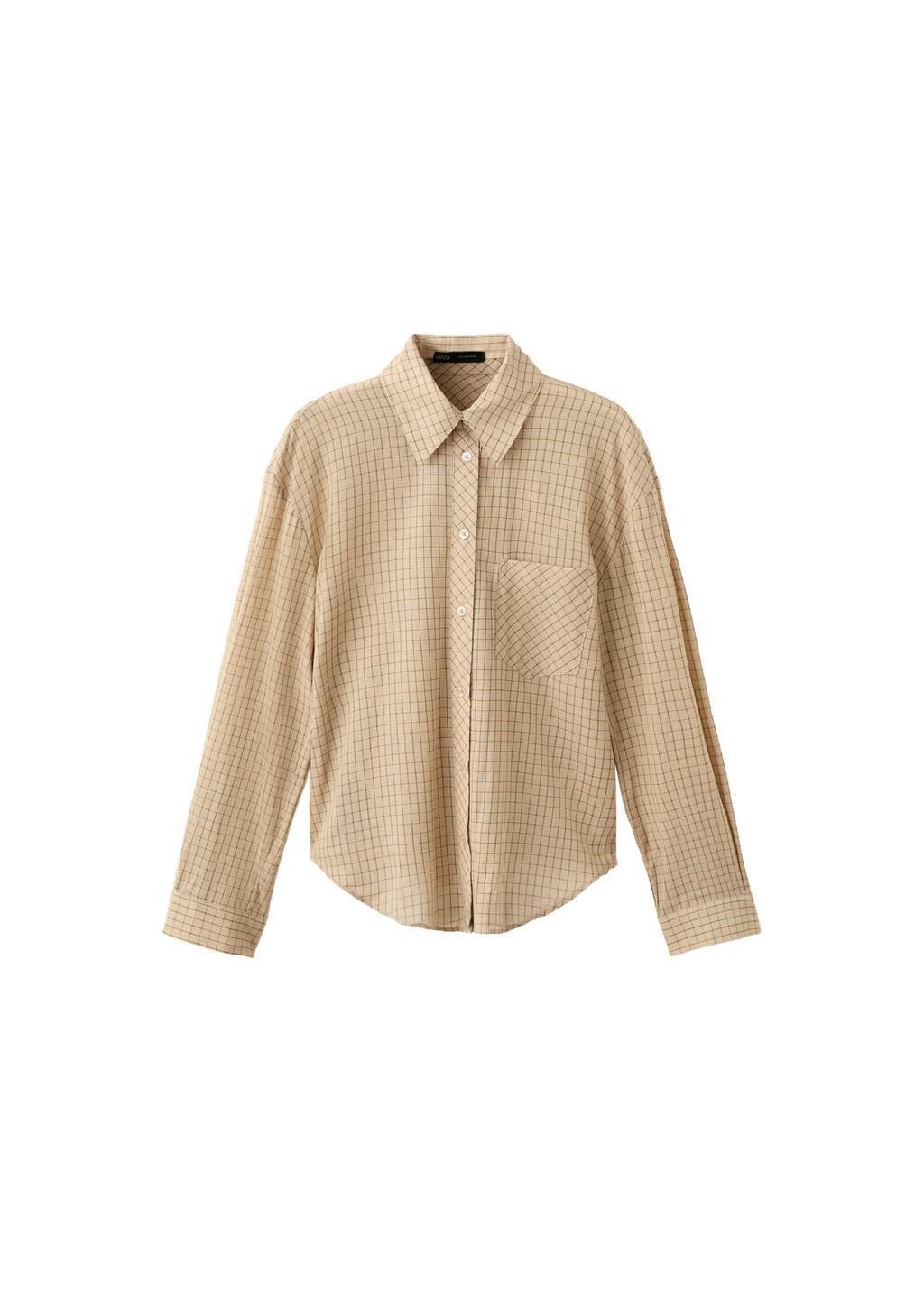 Brown Cotton Checked Shirt, 0201_30, large image number 6