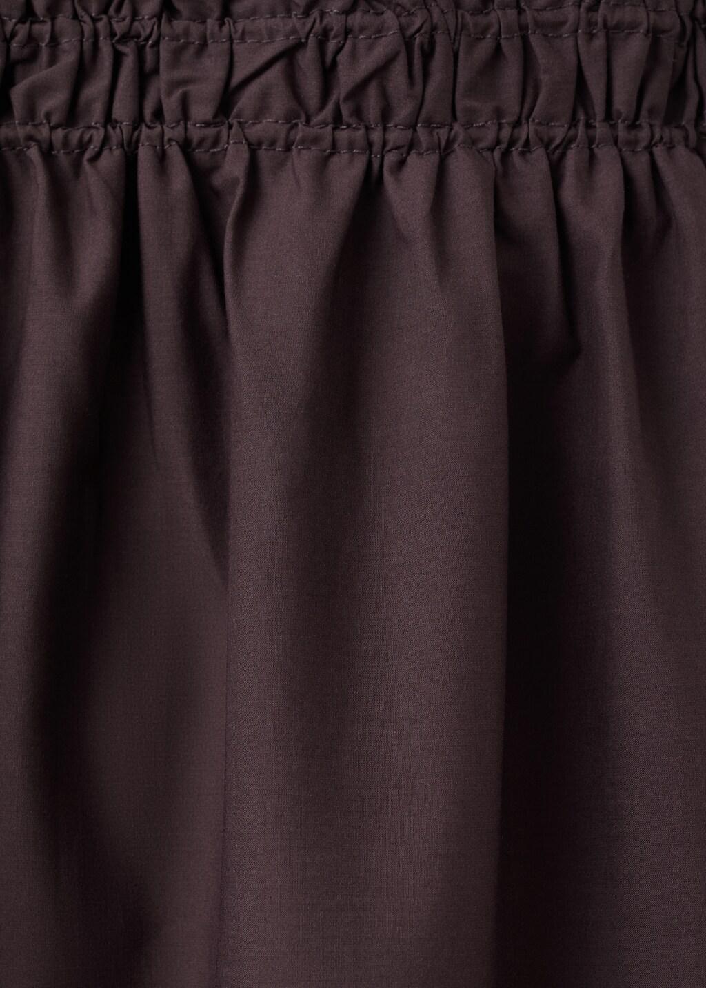 Brown Lyocell Skirt With Ruched Waist, 0201_32, large image number 1