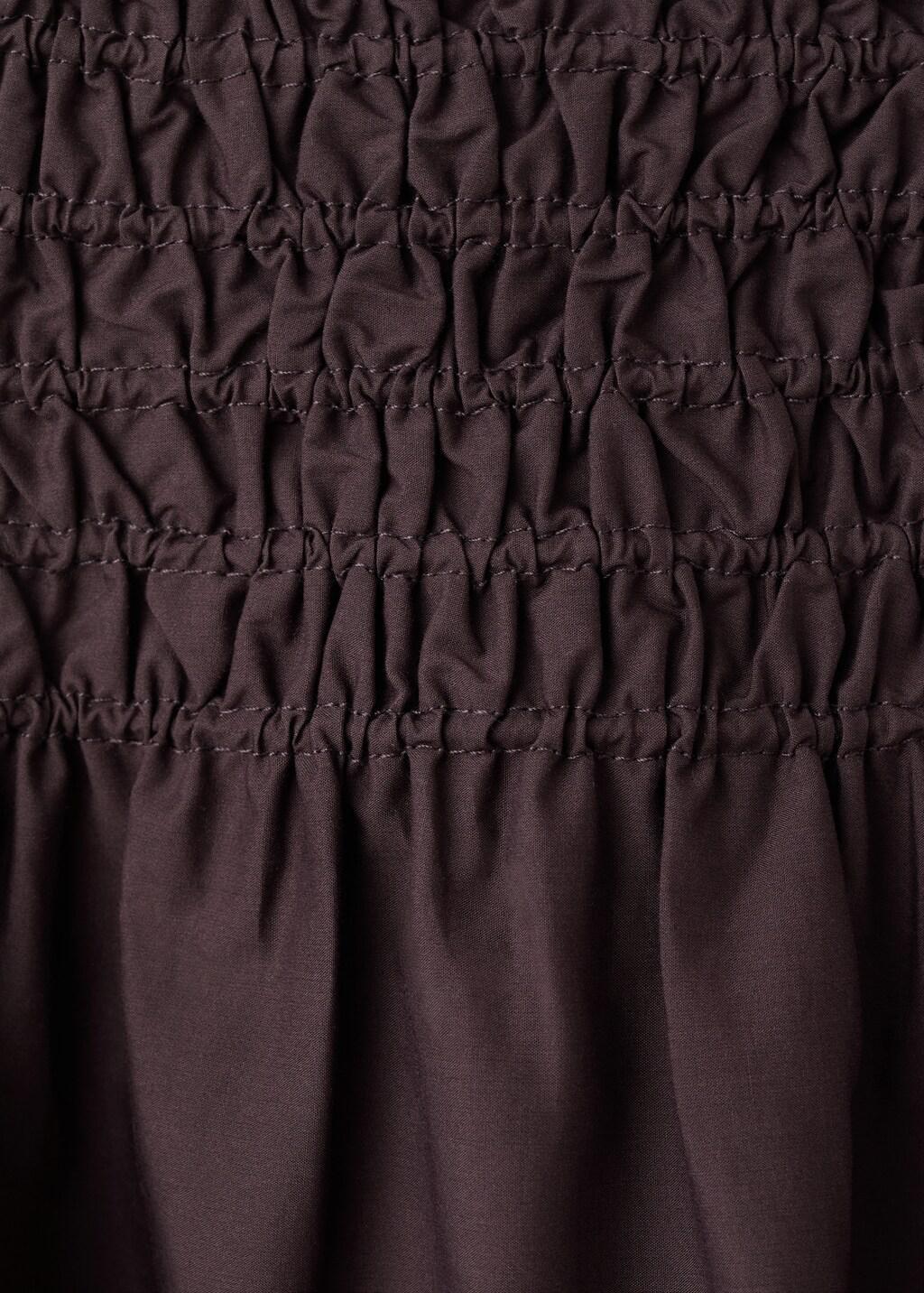 Brown Lyocell Skirt With Ruched Waist, 0201_32, large image number 5