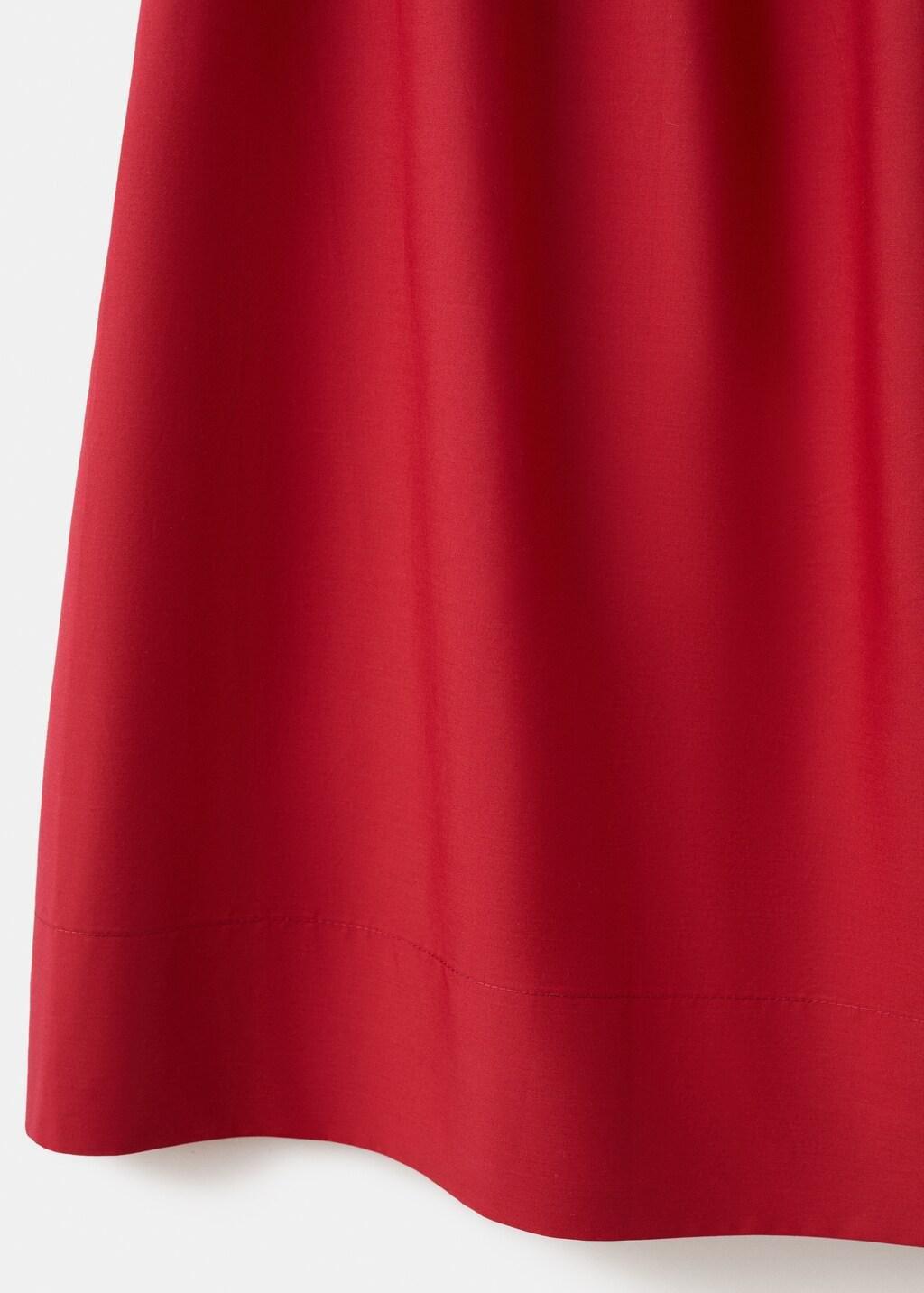 Red Lyocell Skirt With Ruched Waist, 0201_70, large image number 5