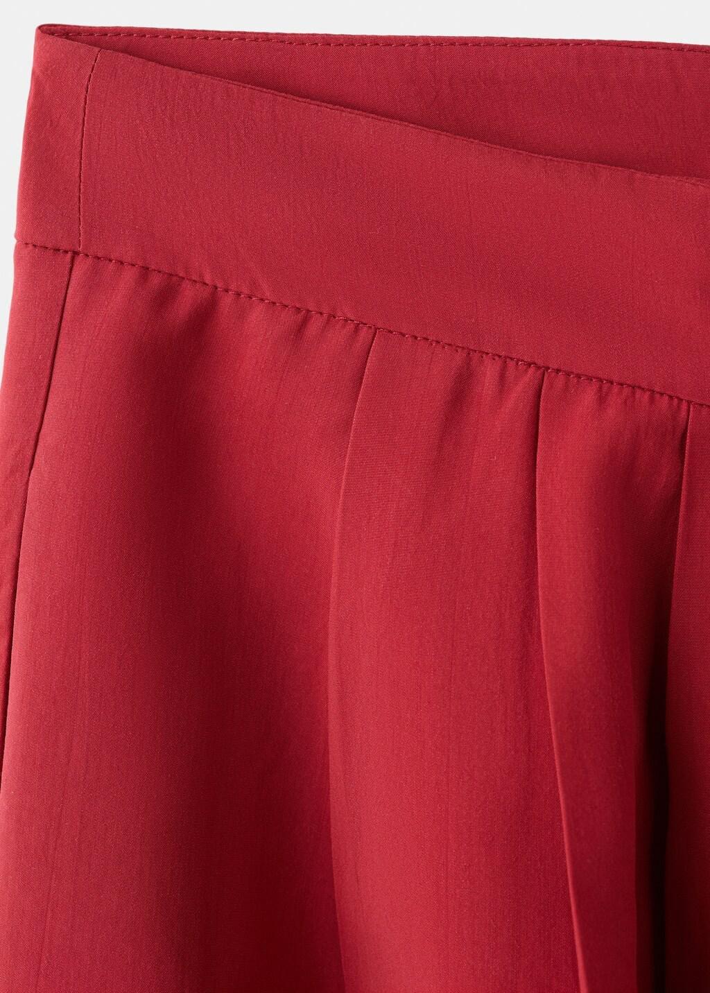 Red Straight Lyocell Trousers, Red, large image number 1