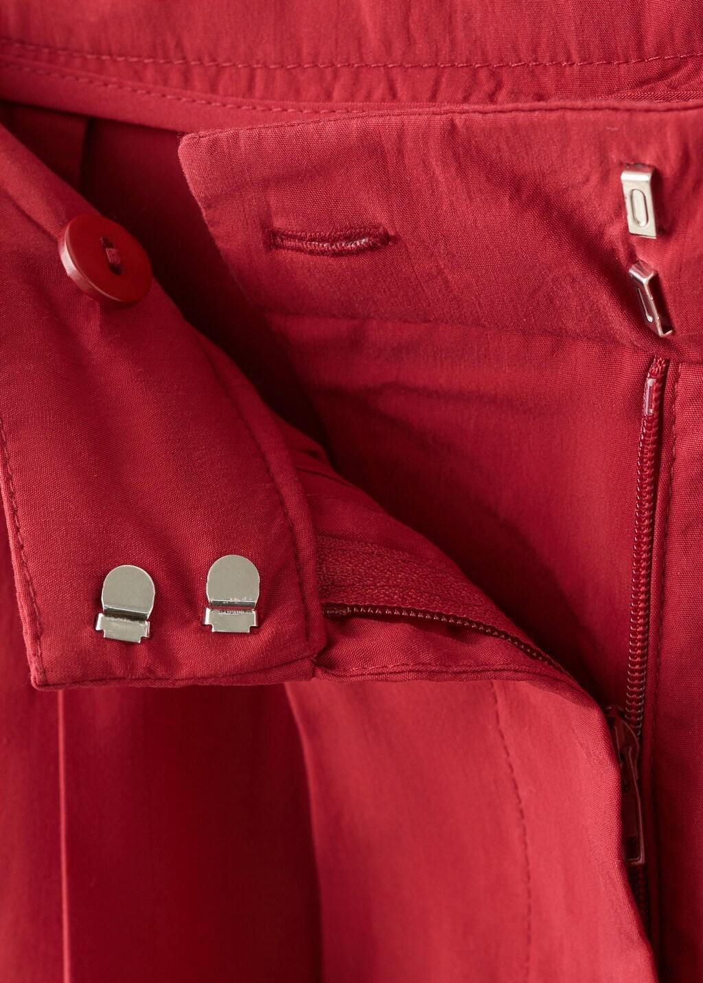 Red Straight Lyocell Trousers, Red, large image number 5