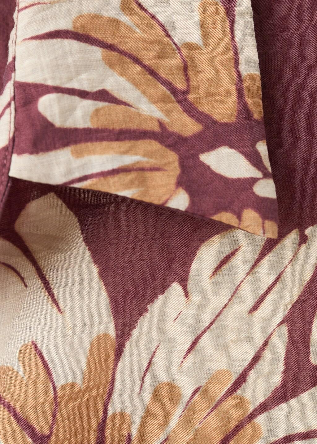 Red Printed Lyocell Shirt, 0201_78, large image number 1